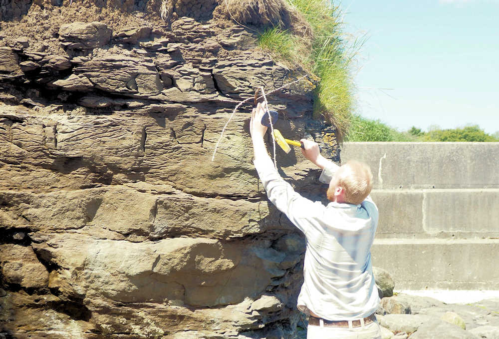 Jeffrey Thompson fossil collecting in Ireland