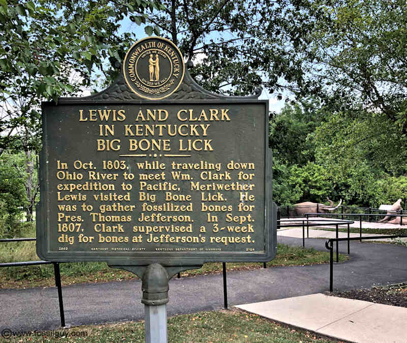 The Lewis and Clark Historical Marker at Big Bone Lick.